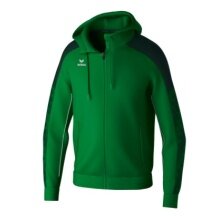 Erima Evo Star Training Jacket with Hood (high wearing comfort) emerald green/pine Kids