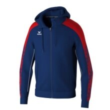 Erima Evo Star Training Jacket with Hood (high wearing comfort) navy blue/red Kids