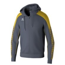 Erima Evo Star Training Jacket with Hood (high wearing comfort) slate grey/yellow Men's