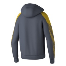 Erima Evo Star Training Jacket with Hood (high wearing comfort) slate grey/yellow Kids