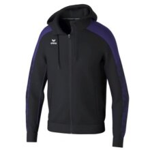 Erima Evo Star Training Jacket with Hood (high wearing comfort) black/purple Kids