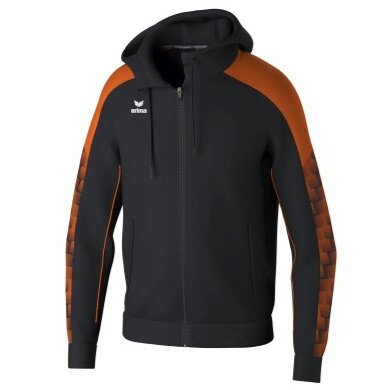 Erima Training Jacket Evo Star with Hood (high wearing comfort) black/orange Men