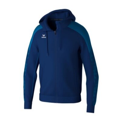 Erima Evo Star Training Jacket with Hood (high wearing comfort) navy blue/blue Kids