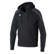 Erima Evo Star Training Jacket with Hood (high wearing comfort) black/grey Kids