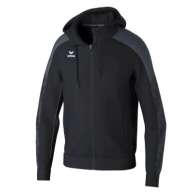 Erima Evo Star Training Jacket with Hood (high wearing comfort) black/grey Kids