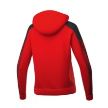 Erima Evo Star Training Jacket with Hood (high wearing comfort) red/black Ladies