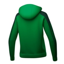 Erima Evo Star Training Jacket with Hood (high wearing comfort) emerald green/pine Ladies