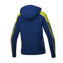 Erima Evo Star Training Jacket with Hood (high wearing comfort) navy blue/lime green Ladies