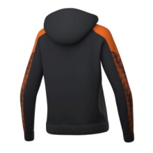 Erima Evo Star Training Jacket with Hood (high wearing comfort) black/orange Ladies