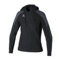 Erima Evo Star Training Jacket with Hood (high wearing comfort) black/grey Ladies