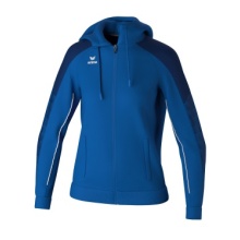 Erima Training Jacket Evo Star with Hood (high wearing comfort) royal blue/navy blue Ladies