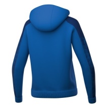 Erima Training Jacket Evo Star with Hood (high wearing comfort) royal blue/navy blue Ladies