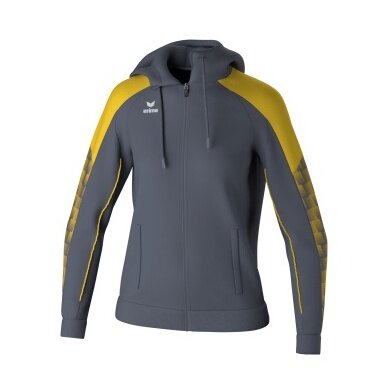 Erima Training Jacket Evo Star with Hood (high wearing comfort) grey/yellow Ladies