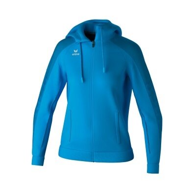 Erima Training Jacket Evo Star with Hood (high wearing comfort) curacaoblue Ladies