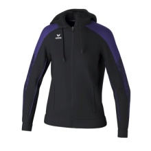 Erima Training Jacket Evo Star with Hood (high wearing comfort) black/purple Ladies