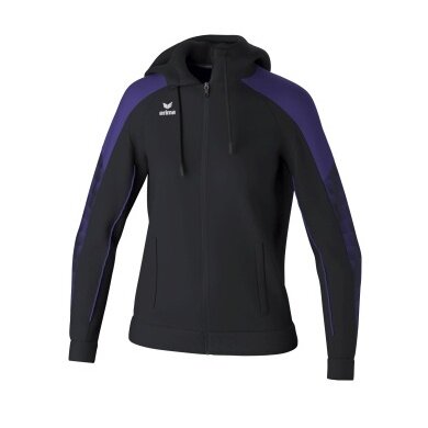 Erima Training Jacket Evo Star with Hood (high wearing comfort) black/purple Ladies