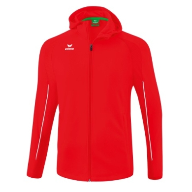 Erima Training Jacket Liga Star with Hood (durable and elastic functional material) red/white Men