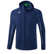 Erima Training Jacket Liga Star with Hood (durable and elastic functional material) navy blue/white Men