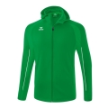 Erima Training Jacket Liga Star with Hood (durable and elastic functional material) emerald green/white Boys