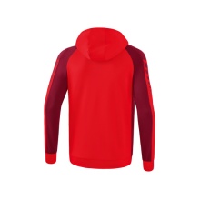 Erima Training Jacket Six Wings with Hood (Cotton Blend, Soft and Comfortable) Red/Bordeaux Boys