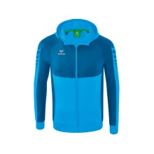 Erima Training Jacket Six Wings with Hood (Cotton Blend, Soft and Comfortable) Curacao Blue Boys