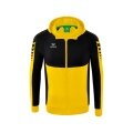 Erima Training Jacket Six Wings with Hood (Cotton Blend, Soft and Comfortable) Yellow/Black Men