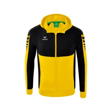 Erima Training Jacket Six Wings with Hood (Cotton Blend, Soft and Comfortable) Yellow/Black Men