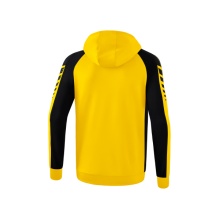 Erima Training Jacket Six Wings with Hood (Cotton Blend, Soft and Comfortable) Yellow/Black Men