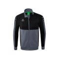 Erima Training Jacket Six Wings Worker (100% Polyester, Stand-up collar, durable) grey/black Men