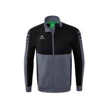 Erima Training Jacket Six Wings Worker (100% Polyester, Stand-up collar, durable) grey/black Men