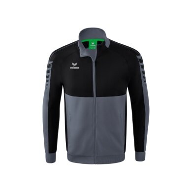 Erima Training Jacket Six Wings Worker (100% Polyester, Stand-up collar, durable) grey/black Boys