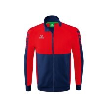 Erima Training Jacket Six Wings Worker (100% Polyester, Stand-up collar, durable) navy blue/red Men