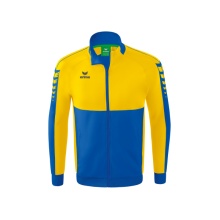 Erima Training Jacket Six Wings Worker (100% Polyester, Stand-up collar, durable) navy blue/yellow Men