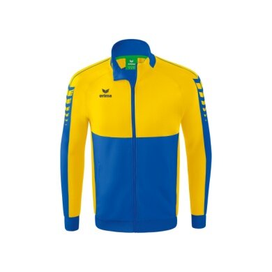 Erima Training Jacket Six Wings Worker (100% Polyester, Stand-up collar, durable) navy blue/yellow Men