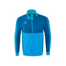 Erima Training Jacket Six Wings Worker (100% Polyester, Stand-up collar, durable) curacao blue Men