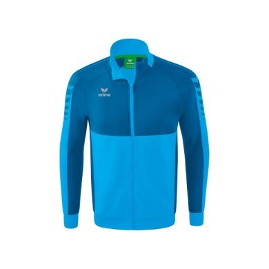 Erima Training Jacket Six Wings Worker (100% Polyester, Stand-up collar, durable) curacao blue Men