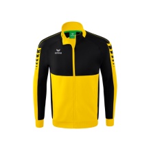 Erima Training Jacket Six Wings Worker (100% Polyester, stand-up collar, durable) yellow/black Boys