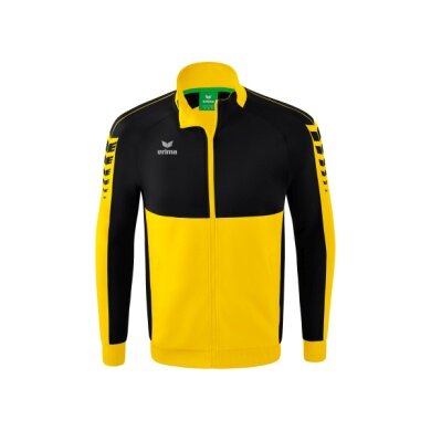 Erima Training Jacket Six Wings Worker (100% Polyester, stand-up collar, durable) yellow/black Boys