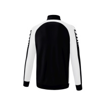 Erima Training Jacket Six Wings Worker (100% Polyester, Stand-up collar, durable) black/white Boys