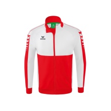 Erima Training Jacket Six Wings Worker (100% Polyester, Stand-up collar, durable) red/white Men