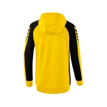 Erima Training Jacket Six Wings with Hood (Cotton Blend, Soft, Comfortable, Tailored Cut) Yellow/Black Women