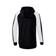 Erima Training Jacket Six Wings with Hood (Cotton Blend, Soft, Comfortable, Tailored Cut) Black/White Women