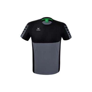 Erima Sport T-shirt Six Wings (100% Polyester, quick-drying, comfortable feel) grey/black Boys