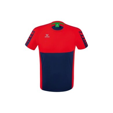 Erima Sport T-shirt Six Wings (100% Polyester, quick-drying, comfortable feel) navy blue/red Men