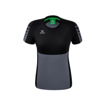 Erima Sport-Shirt Six Wings (100% Polyester, tailored cut, quick-drying) grey/black Women