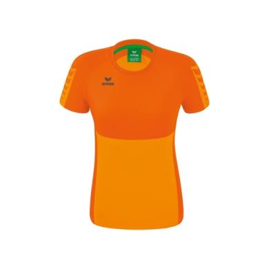 Erima Sport-Shirt Six Wings (100% Polyester, tailored cut, quick-drying) orange Women