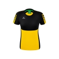 Erima Sport-Shirt Six Wings (100% Polyester, tailored cut, quick-drying) yellow/black Women