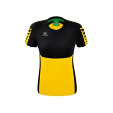 Erima Sport-Shirt Six Wings (100% Polyester, tailored cut, quick-drying) yellow/black Women