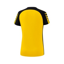 Erima Sport-Shirt Six Wings (100% Polyester, tailored cut, quick-drying) yellow/black Women