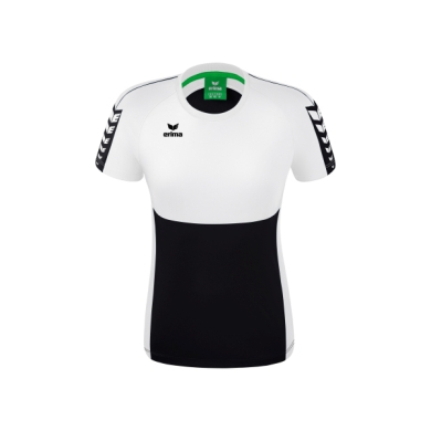 Erima Sport-Shirt Six Wings (100% Polyester, tailored cut, quick-drying) black/white Women